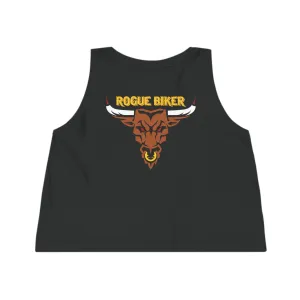 Rogue Biker Bull [Yellow] | Women's Dancer Cropped Tank Top