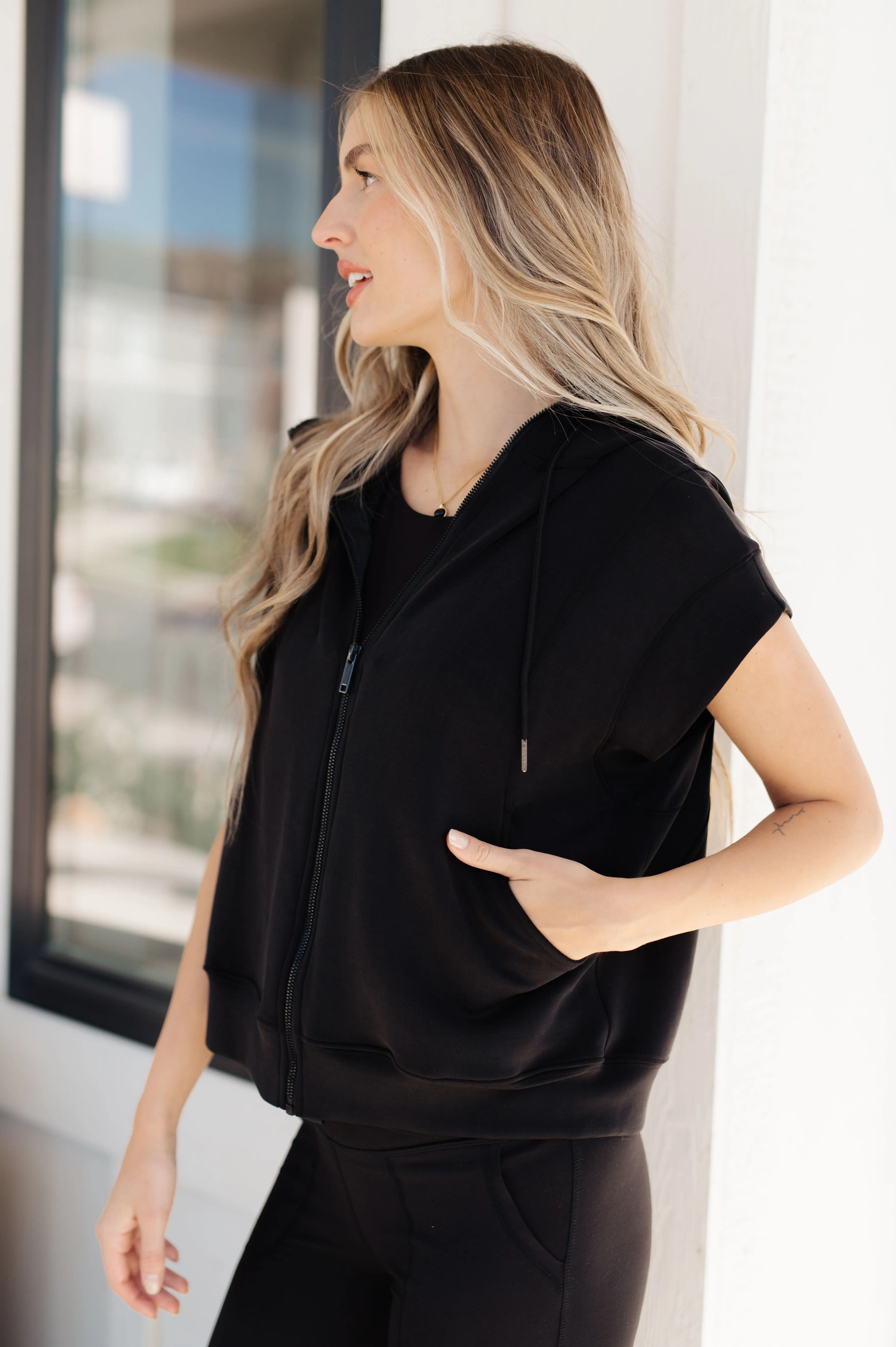 Sarah Sleeveless Vest Hoodie