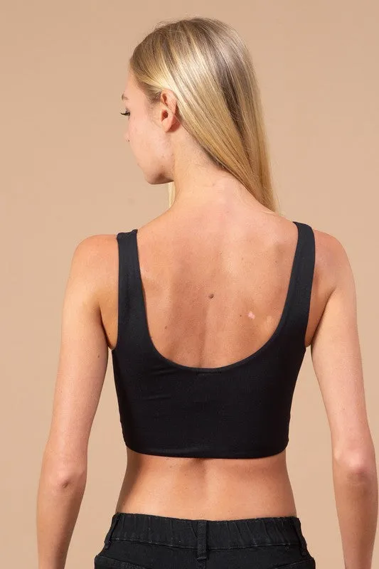 Seemless Double Layer Crop Tank Top