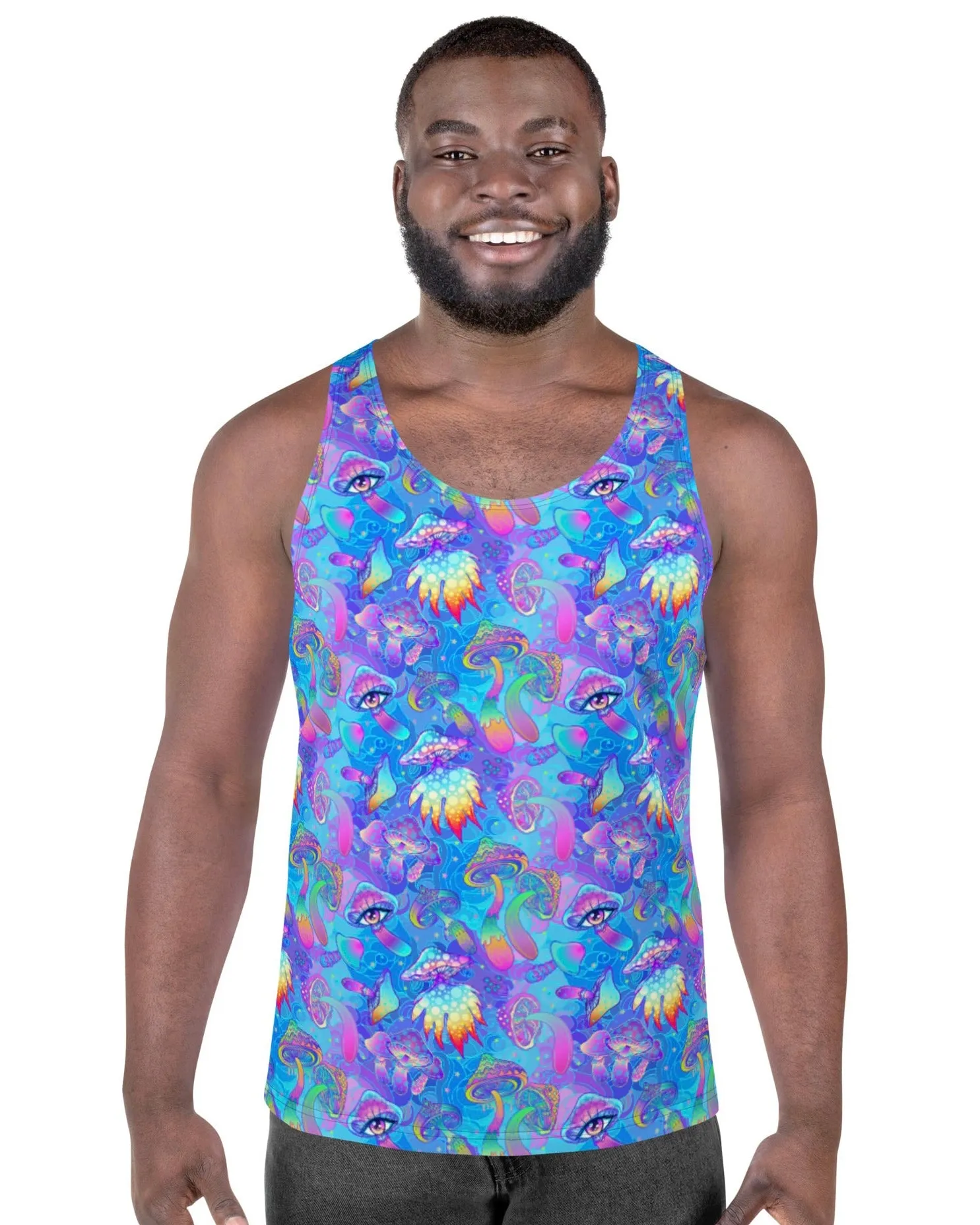 Shroomin Blue Tank Top