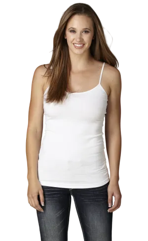 Sidran Women's Satin Trimmed Cami White Shirts