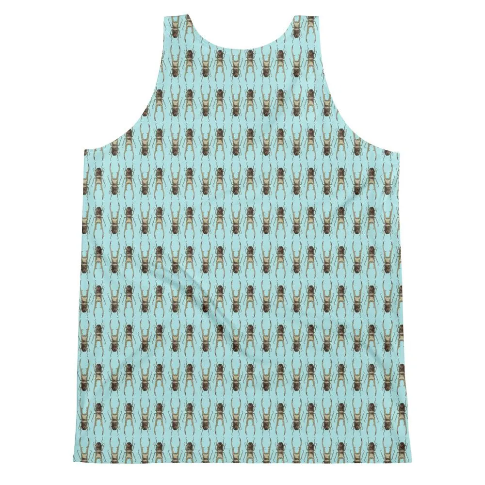 Stag Beetles Opposites Unisex Tank Top Textiles by Robert Bowen