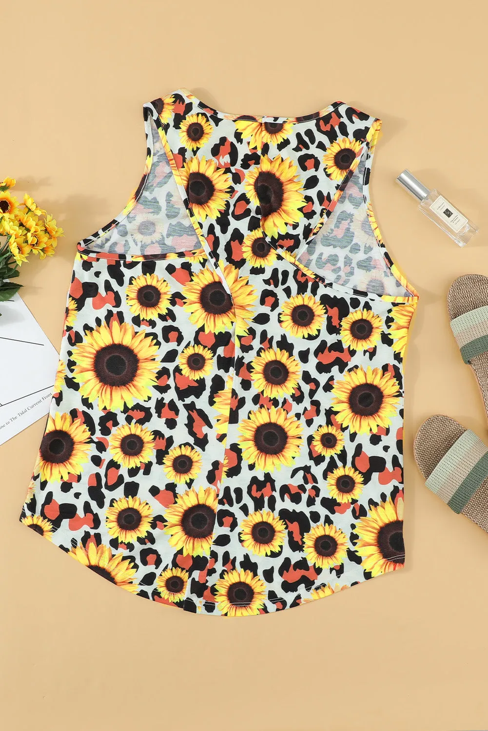 Sunflower Twist Back Casual Tank