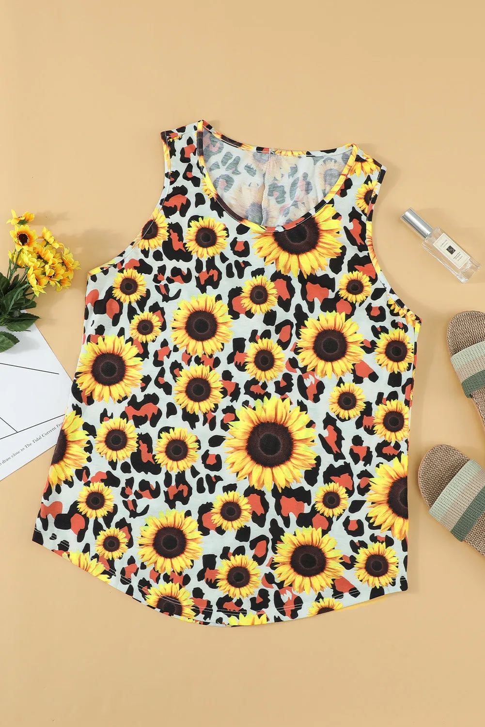 Sunflower Twist Back Casual Tank