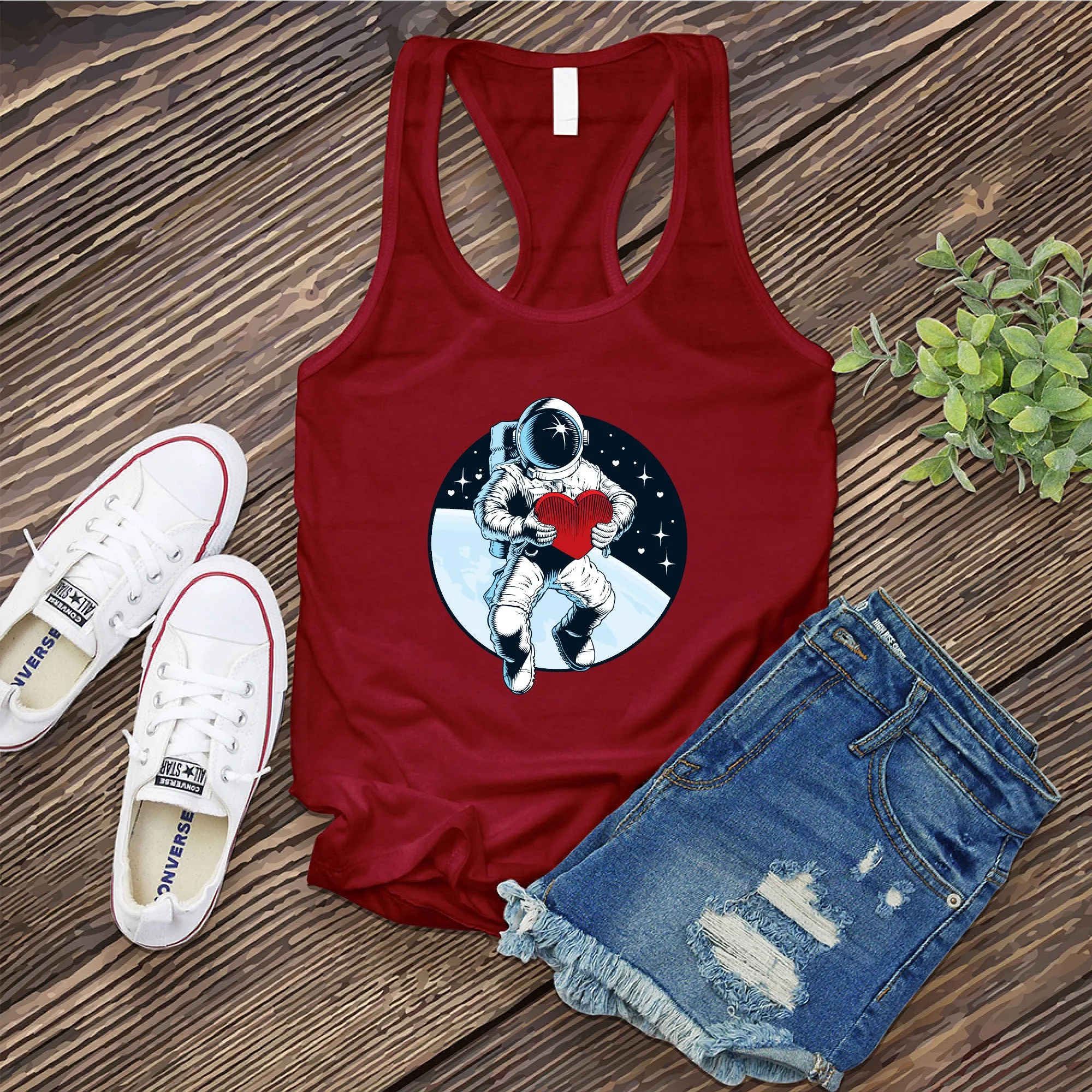 Valentine Astronaut Women's Tank Top