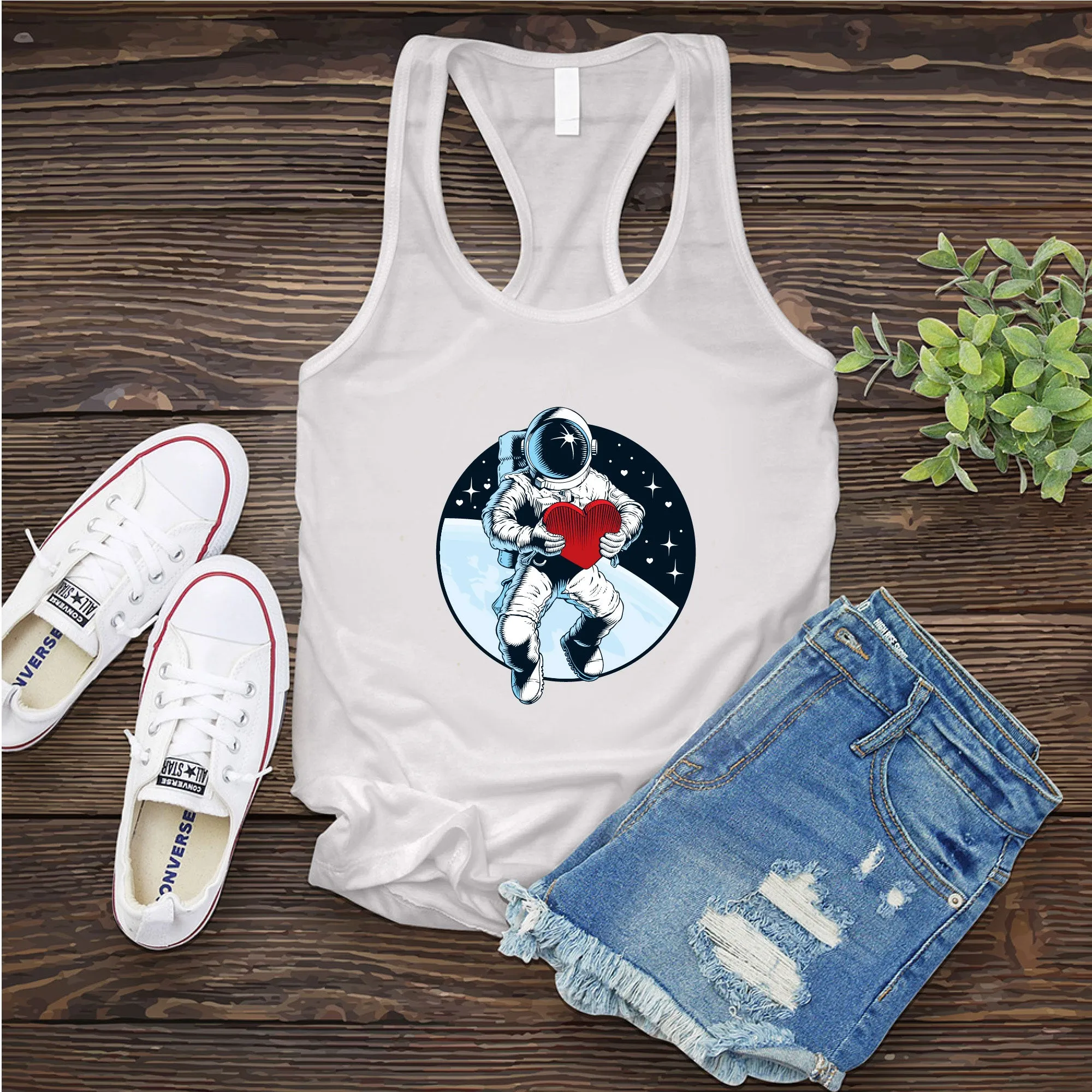 Valentine Astronaut Women's Tank Top