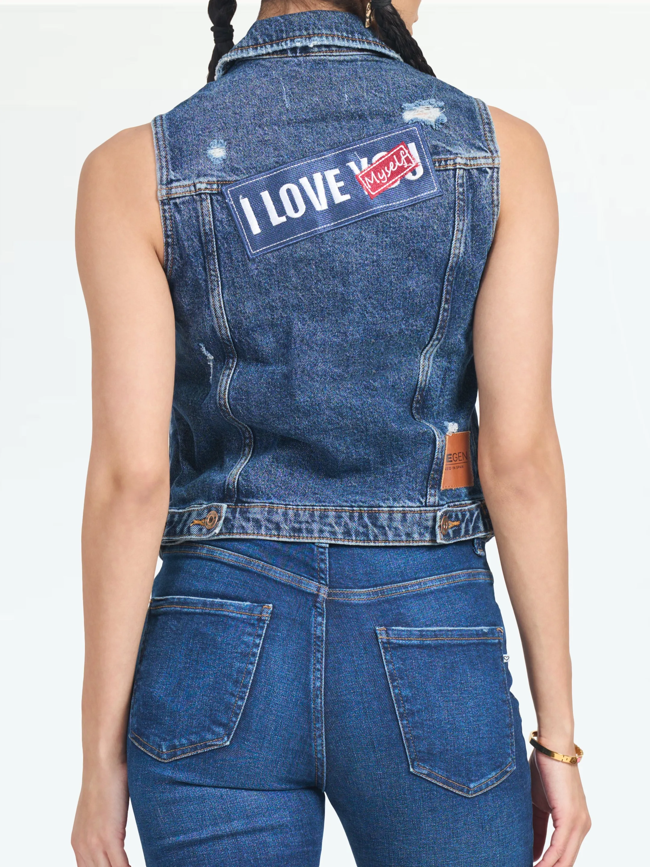 Women's Light Blue Denim Vest