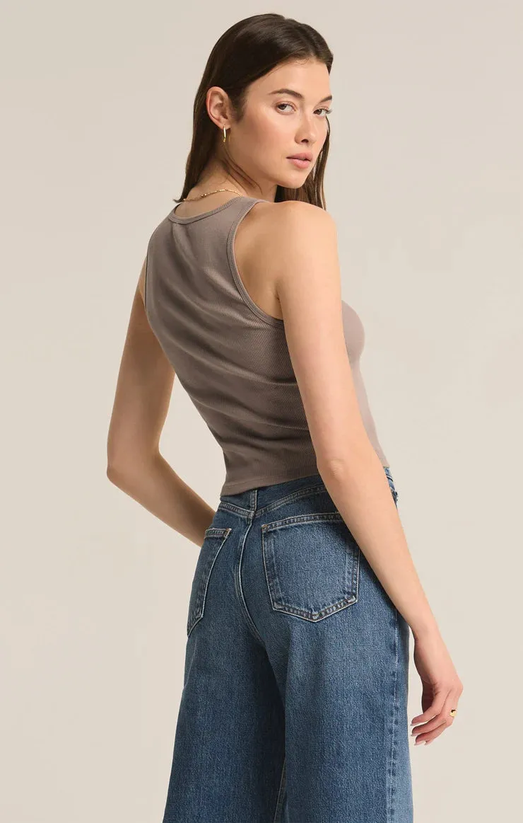 ZSU Essy Ribbed Tank in Slate Grey